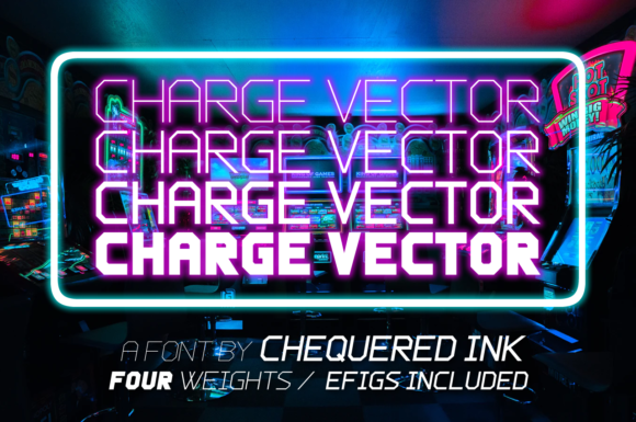 Charge Vector: A Bold Display Font for Web Headers