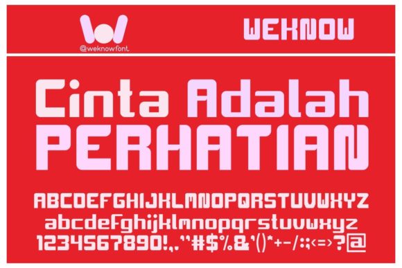 Cinta Adalah Perhatian: A Bold Display Font for Branding