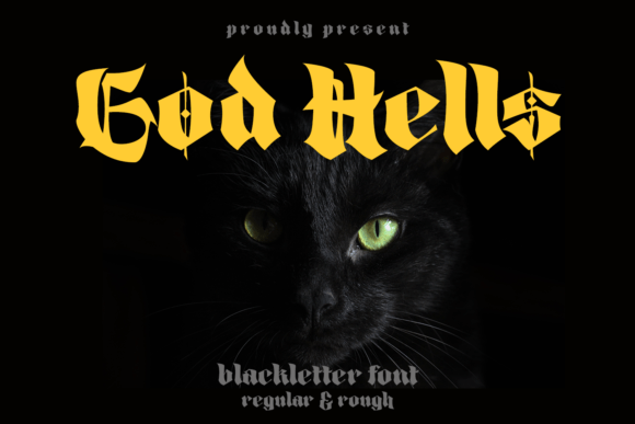 God Hells Font: Bold Blackletter for Branding
