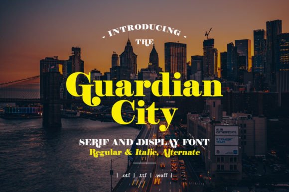 Guardian City Font: A Bold Serif for Branding