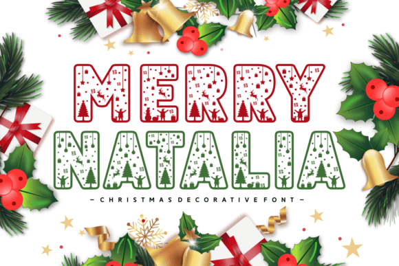 Merry Natalia: A Bold Decorative Typeface for Festive Editorial Design