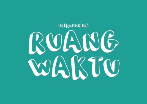 Ruang Waktu: A Whimsical Display Font for Brands