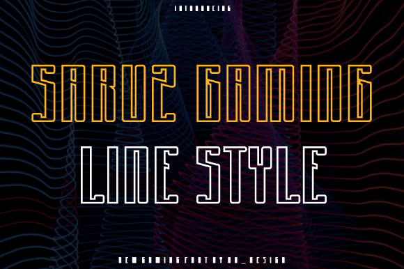 Saruz Gaming Line Font for Bold Campaigns
