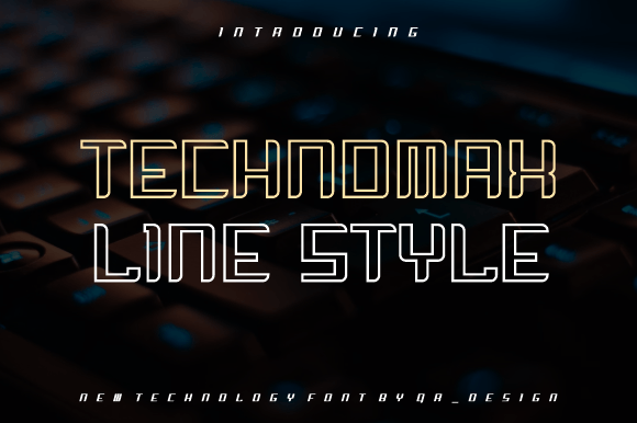 Technomax Line: A Bold Display Font for Branding