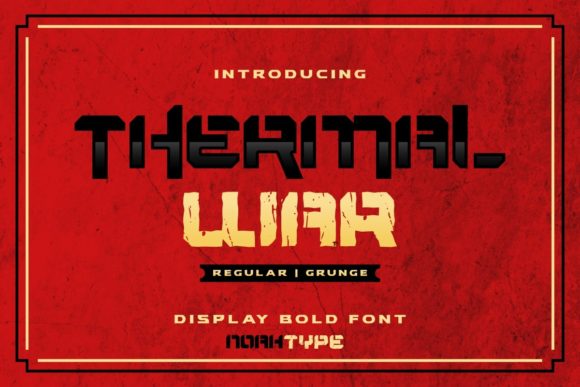 Thermal War: A Bold Display Font for Impact