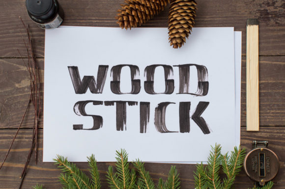 Wood Stick Font: Bold Branding for Small Business